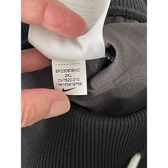 NEW Black Grey Nike Velour High Waisted Joggers Womens XXL Dv7820 - Picture 9 of 14